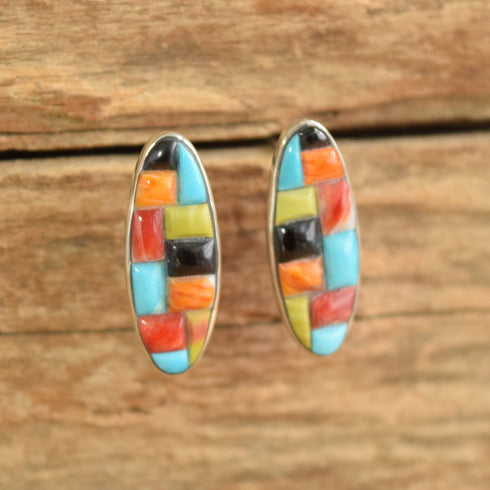Cobblestone Inlay Earrings